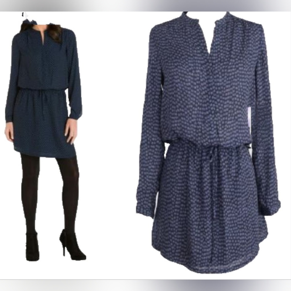 Hilary Radley Women's Blue Smocked Long Sleeve Dress. NWOT (Size S/CH)